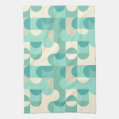 Taupe Beige Aquamarin Blue Mint Green Circles Must Geschirrtuch (Vertikal)