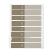 Taupe Beige BEHALTE CALM und Ihren kreativen Text Rundum-Adressaufkleber (Bogen)