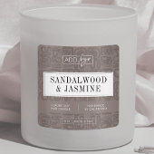 Taupe Beige Boho Wax Melts Candle Jar Product Quadratischer Aufkleber