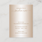 Taupe Beige Brown Ombre Juwelier Display Card Visitenkarte (Rückseite)
