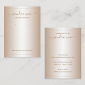 Taupe Beige Brown Ombre Juwelier Display Card Visitenkarte (Vorne/Hinten)
