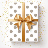 Taupe Beige Brown Polka Dots Muster Geschenkpapier