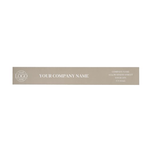 Taupe Beige Custom Simple Business Logo Branded (Person)