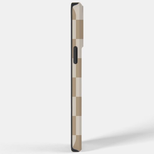 Taupe Beige Schachbretter Script Name Case-Mate iPhone Hülle (Rückseite / Rechts)