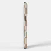 Taupe Beige Schachbretter Script Name Case-Mate iPhone Hülle (Rückseite / Rechts)