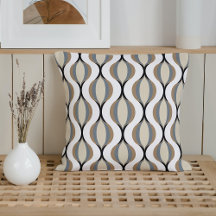 Taupe Beige Tan Gray White Ogees Waves