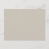 Taupe Beige Typografie Elegante Wedding Empfang Begleitkarte (Rückseite)
