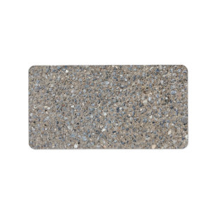 Taupe Beton Zement Blauer Aggregatweg Adressaufkleber