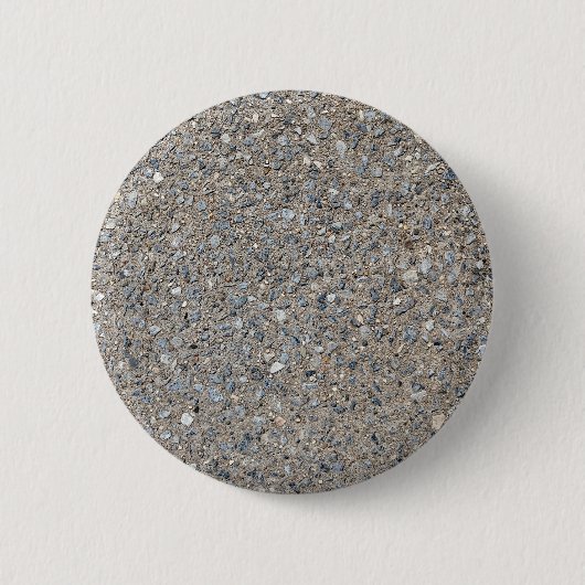 Taupe Beton Zement Blauer Aggregatweg Button (Vorderseite)