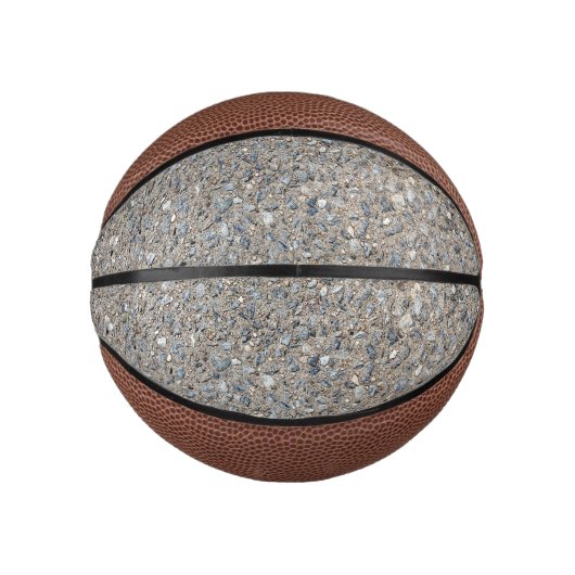 Taupe Beton Zement Blauer Aggregatweg Mini Basketball (Vorderseite)