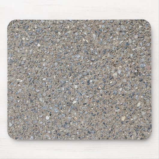 Taupe Beton Zement Blauer Aggregatweg Mousepad (Vorne)