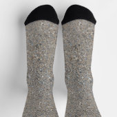 Taupe Beton Zement Blauer Aggregatweg Socken (Oben)