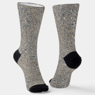 Taupe Beton Zement Blauer Aggregatweg Socken