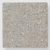 Taupe Beton Zement Blauer Aggregatweg Steinuntersetzer (Vorderseite)