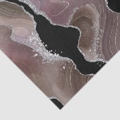 Taupe & Black Agate mit Silver Glitzer Geode Seidenpapier (Ausschnitt)