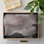 Taupe & Black Agate mit Silver Glitzer Geode Seidenpapier (Geschenk)