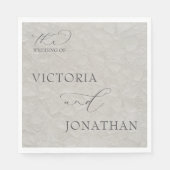 Taupe & Black Simple Elegant Serviette (Vorderseite)