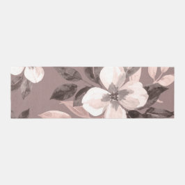Taupe Blossom Elegance Runner Rug