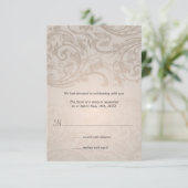 Taupe Blüh Wedding Response RSVP Karte (Stehend Vorderseite)