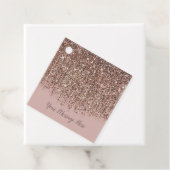 Taupe Blush Pink Rose Bronze Gold Glitzer Glam Geschenkanhänger (Beispiel)