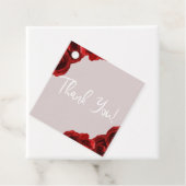 Taupe Blush Red Watercolor Rose Moderne Hochzeit Geschenkanhänger (Beispiel)