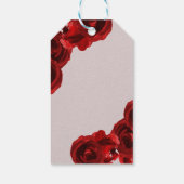 Taupe Blush Red Watercolor Rose Moderne Hochzeit Geschenkanhänger (Rückseite)
