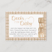 Taupe Books for Baby Card | Baby Shower Insert (Vorderseite)