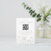 Taupe Botanical Minimal Wedding Website QR Code Begleitkarte (Stehend Vorderseite)