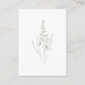Taupe Botanical Minimal Wedding Website QR Code Begleitkarte (Rückseite)
