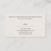 Taupe Botanical Simple Modern Visitenkarte (Rückseite)