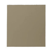 Taupe braune Farbe Hintergrund anpassbar Notizblock (Vorderseite)