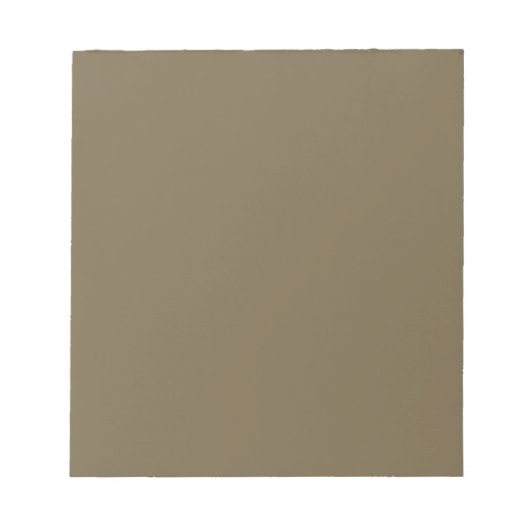 Taupe braune Farbe Hintergrund anpassbar Notizblock (Vorderseite)