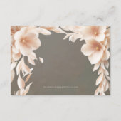 Taupe braune, rötlich blumige Hochzeitskarte Begleitkarte (Vorderseite)