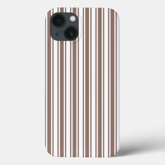 Taupe braune und weiße Süßigkeiten Streifen Case-M Case-Mate iPhone Hülle (Rückseite)