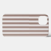 Taupe braune und weiße Süßigkeiten Streifen Case-M Case-Mate iPhone Hülle (Rückseite (Horizontal))