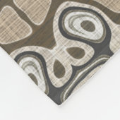 Taupe Brown Gray Beige Angesagte Bohemische Kunst Fleecedecke (Ecke)