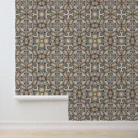 Taupe Brown Gray Beige Bohemischer Stamm Kunst, Ku