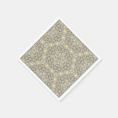 Taupe Brown Gray Beige Mosaic Kaleidoscope Muster Serviette (Ecke)