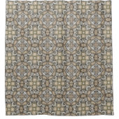 Taupe Brown Gray Beige Tribal Art Duschvorhang (Vorderseite)