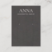 Taupe Brown Leather Earring Display