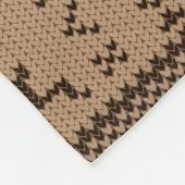 Taupe & Brown Rentier Nordic Sweater Pattern Fleecedecke (Ecke)