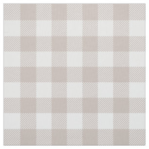 Taupe Buffalo Kariert Stoff