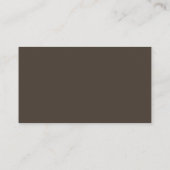 Taupe Business Card Visitenkarte (Rückseite)