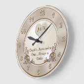 Taupe, Champagner Elfenbein, Hochzeitsmauer Große Wanduhr (Winkel)