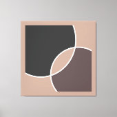 Taupe Circles Leinwanddruck (Vorderseite)