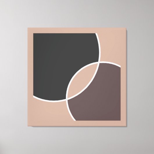 Taupe Circles Leinwanddruck (Vorderseite)