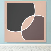 Taupe Circles Leinwanddruck (Insitu (Holzboden))