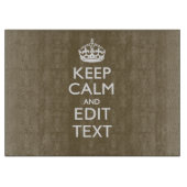 Taupe Coffee Behalte ruhig und lässt Ihren Text le Schneidebrett (Vorderseite)