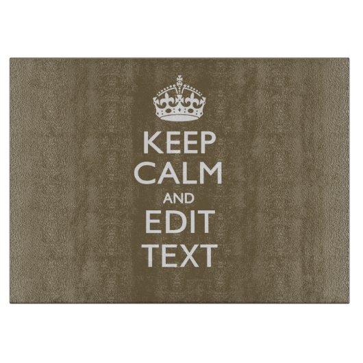 Taupe Coffee Behalte ruhig und lässt Ihren Text le Schneidebrett (Vorderseite)