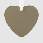 Taupe Coffee Color Background anpassbar Ornament (Rückseite)